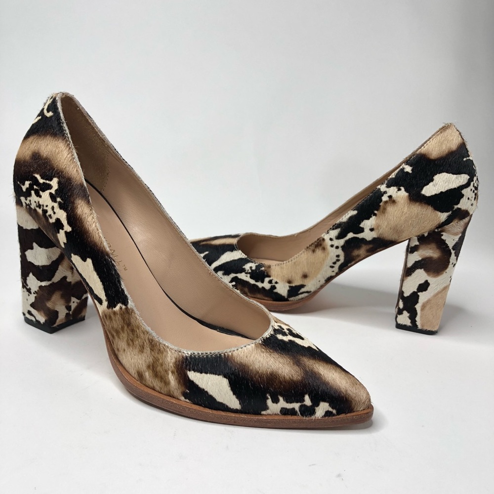 Loeffler Randall Remy Calf Hair Animal Print Pumps